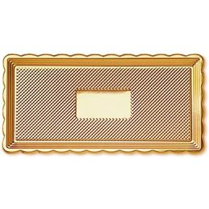 Vassoio Rettangolare Oro in Plastica Rigida